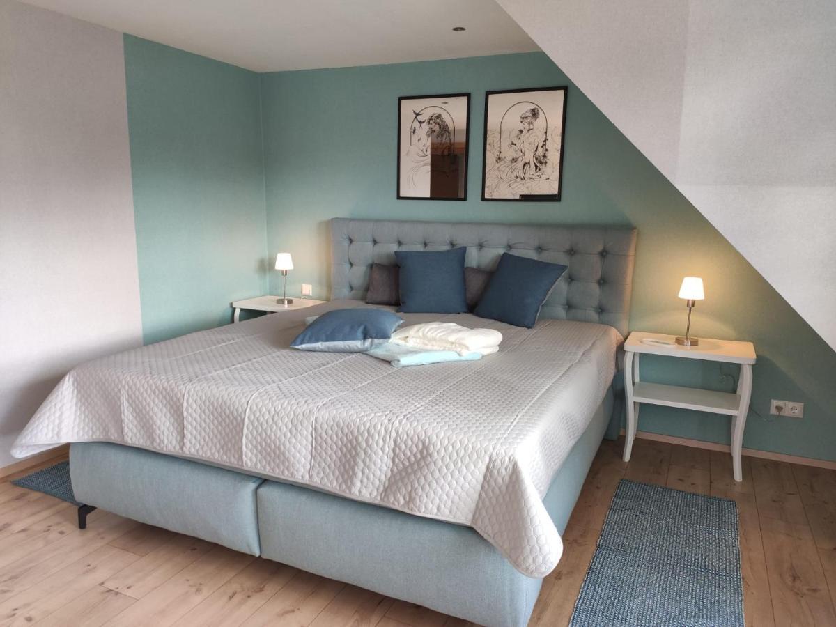 Ferienhaus Blaue Blume Mit 11 Kw Ladestation, Kamin, Terrasse, Eingezaeuntem Garten, Sauna, Wlan, Netflix, 2 Hunde Willkommen! Güntersberge Exteriér fotografie