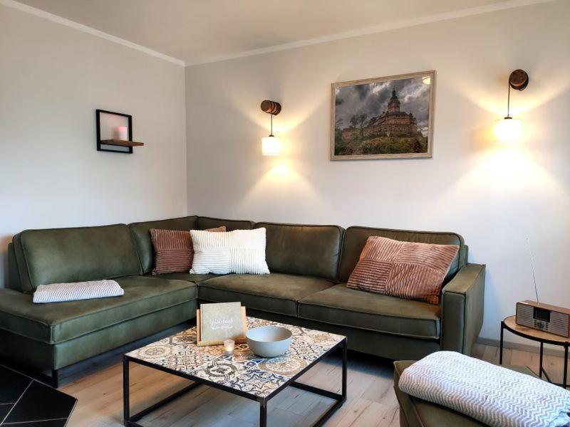 Ferienhaus Blaue Blume Mit 11 Kw Ladestation, Kamin, Terrasse, Eingezaeuntem Garten, Sauna, Wlan, Netflix, 2 Hunde Willkommen! Güntersberge Exteriér fotografie