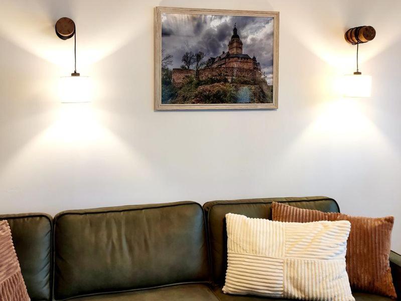 Ferienhaus Blaue Blume Mit 11 Kw Ladestation, Kamin, Terrasse, Eingezaeuntem Garten, Sauna, Wlan, Netflix, 2 Hunde Willkommen! Güntersberge Exteriér fotografie